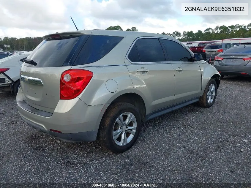 2014 Chevrolet Equinox Ls VIN: 2GNALAEK9E6351832 Lot: 40518605