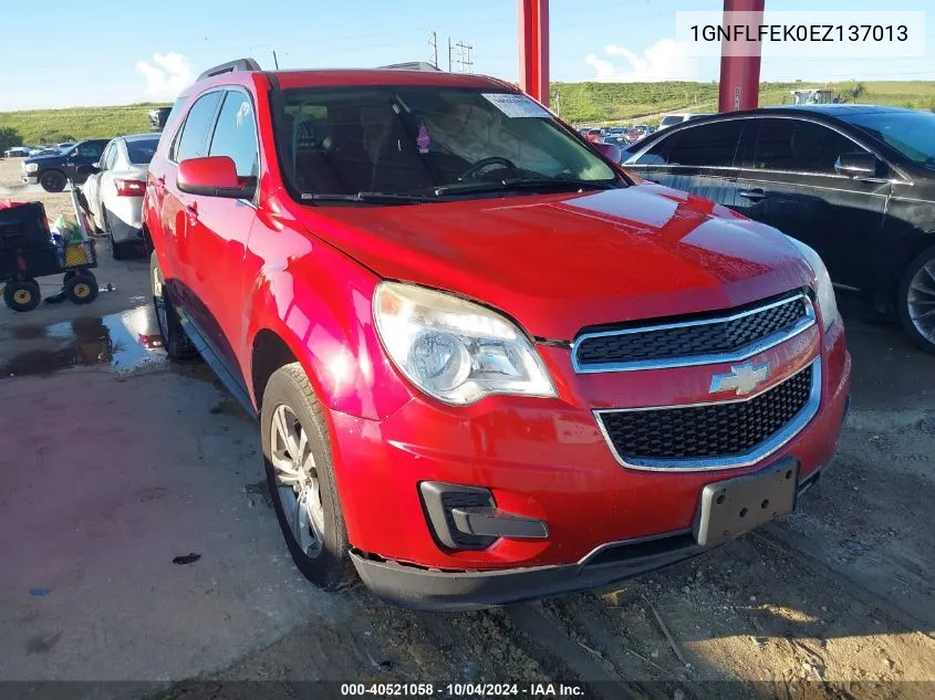 2014 Chevrolet Equinox 1Lt VIN: 1GNFLFEK0EZ137013 Lot: 40521058