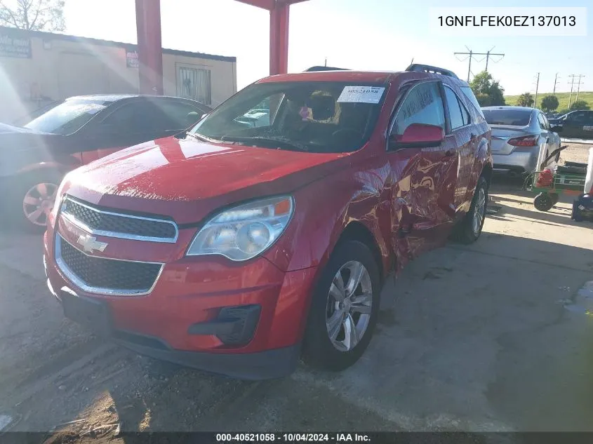 2014 Chevrolet Equinox 1Lt VIN: 1GNFLFEK0EZ137013 Lot: 40521058