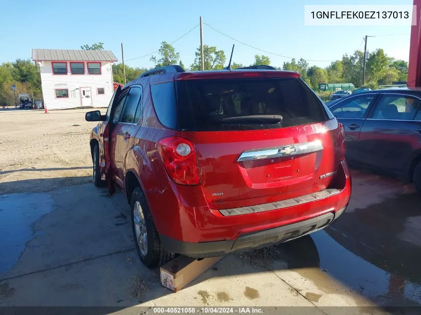 2014 Chevrolet Equinox 1Lt VIN: 1GNFLFEK0EZ137013 Lot: 40521058