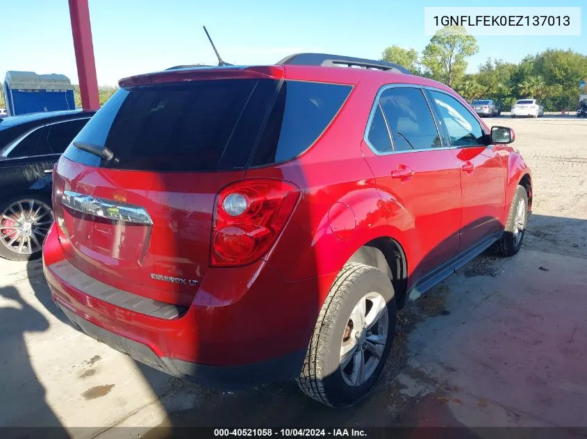 2014 Chevrolet Equinox 1Lt VIN: 1GNFLFEK0EZ137013 Lot: 40521058