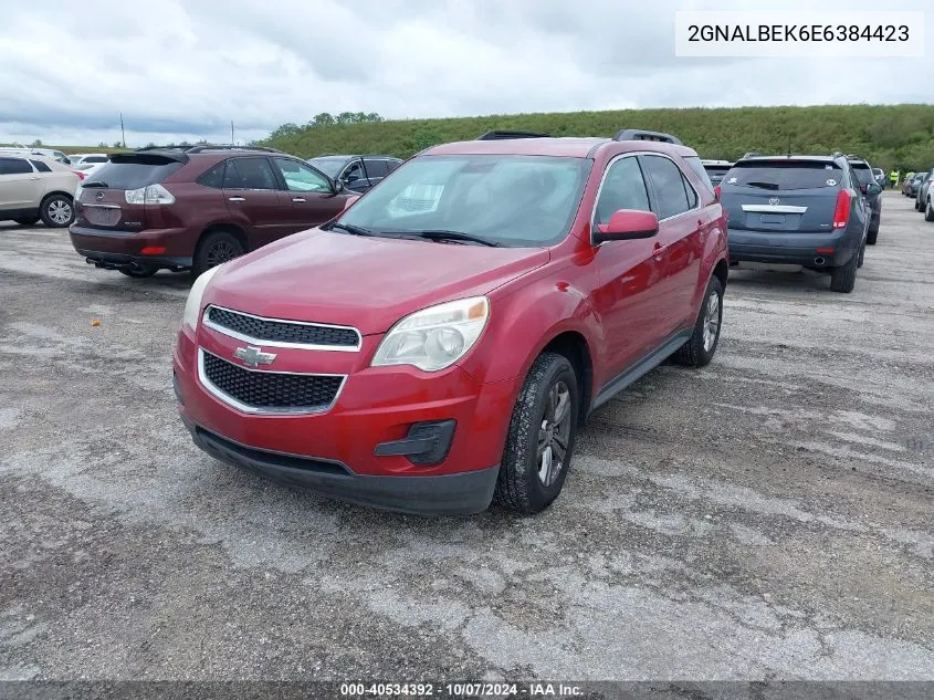 2014 Chevrolet Equinox 1Lt VIN: 2GNALBEK6E6384423 Lot: 40534392