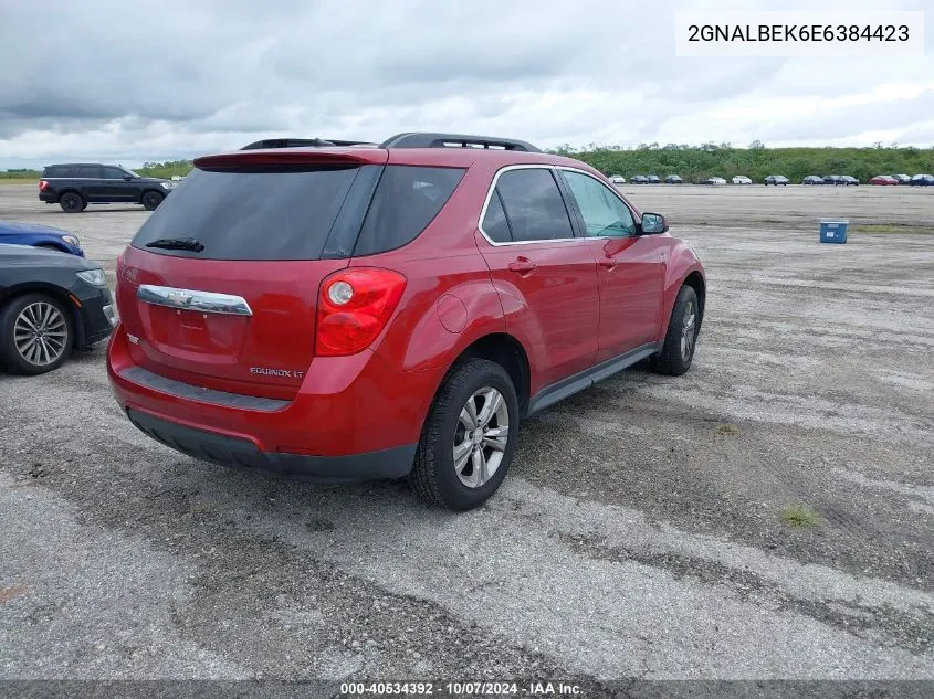 2014 Chevrolet Equinox 1Lt VIN: 2GNALBEK6E6384423 Lot: 40534392