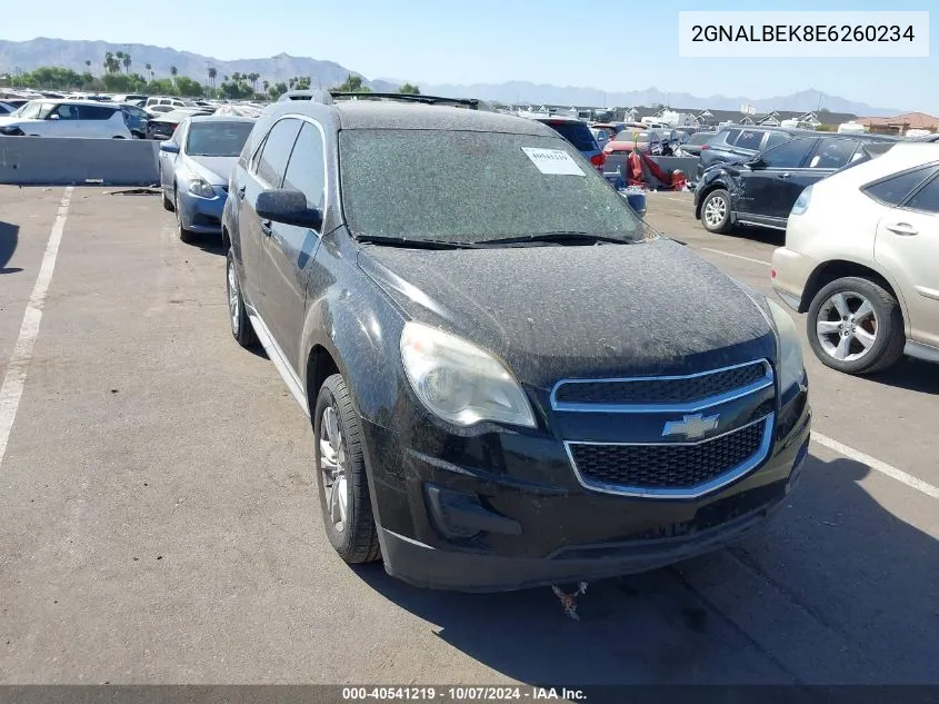 2014 Chevrolet Equinox 1Lt VIN: 2GNALBEK8E6260234 Lot: 40541219