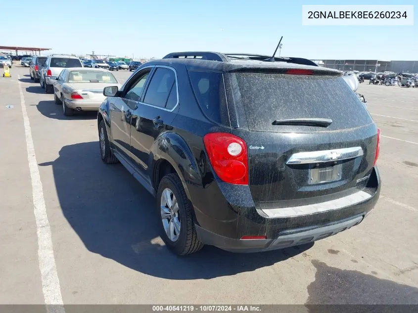 2014 Chevrolet Equinox 1Lt VIN: 2GNALBEK8E6260234 Lot: 40541219