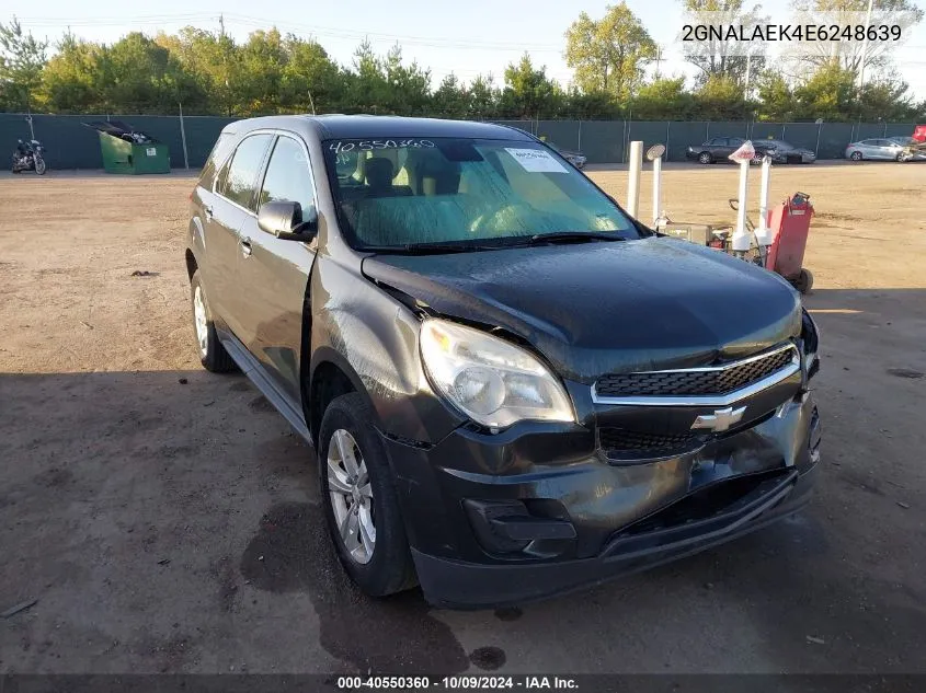 2014 Chevrolet Equinox Ls VIN: 2GNALAEK4E6248639 Lot: 40550360