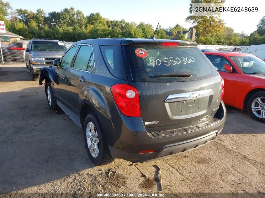 2014 Chevrolet Equinox Ls VIN: 2GNALAEK4E6248639 Lot: 40550360