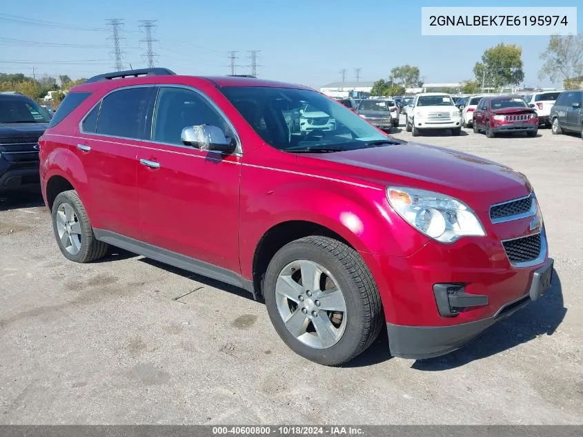 2014 Chevrolet Equinox 1Lt VIN: 2GNALBEK7E6195974 Lot: 40600800