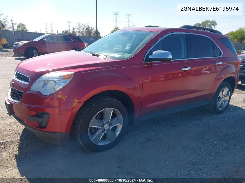 2014 Chevrolet Equinox 1Lt VIN: 2GNALBEK7E6195974 Lot: 40600800