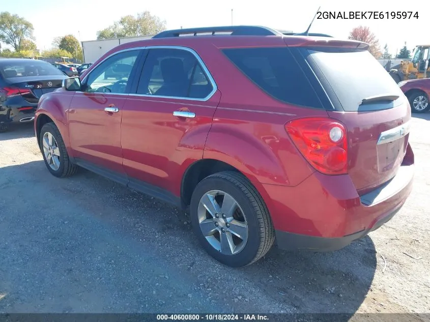 2014 Chevrolet Equinox 1Lt VIN: 2GNALBEK7E6195974 Lot: 40600800