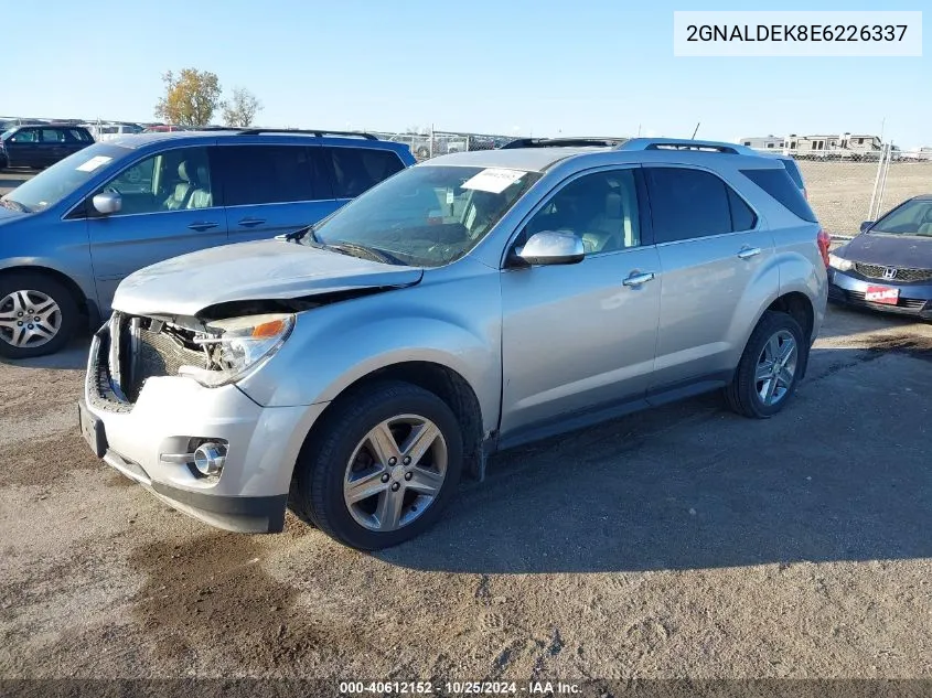 2014 Chevrolet Equinox Ltz VIN: 2GNALDEK8E6226337 Lot: 40612152