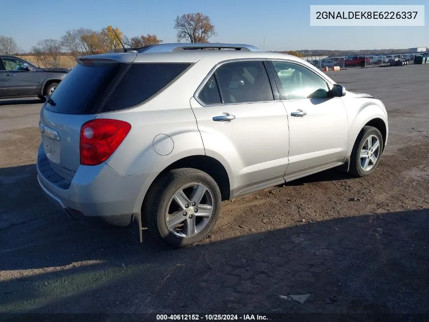 2014 Chevrolet Equinox Ltz VIN: 2GNALDEK8E6226337 Lot: 40612152