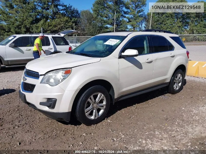 2014 Chevrolet Equinox 1Lt VIN: 1GNALBEK6EZ129548 Lot: 40632175