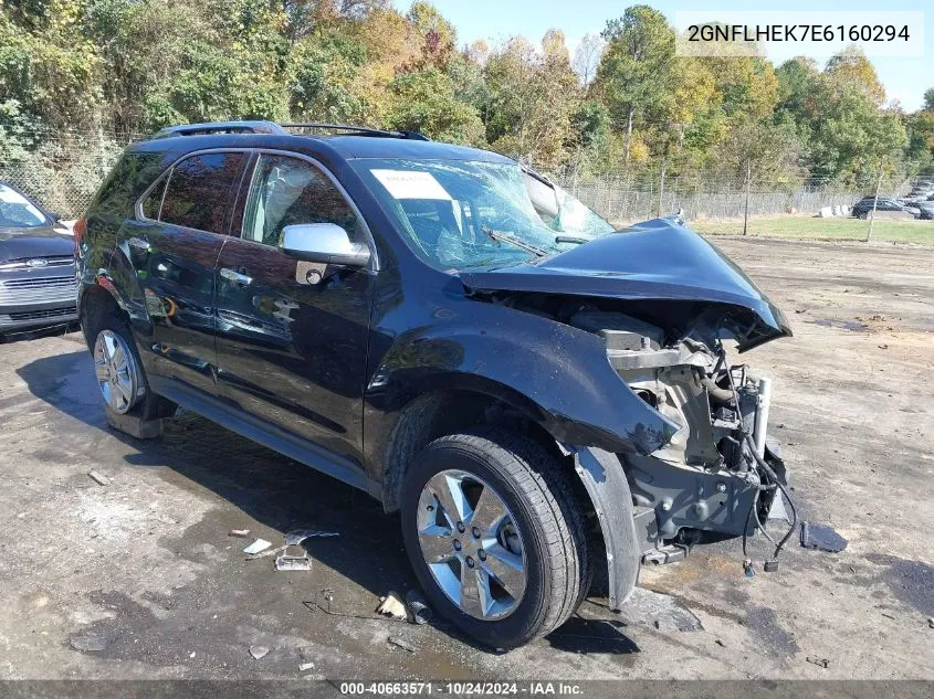 2014 Chevrolet Equinox Ltz VIN: 2GNFLHEK7E6160294 Lot: 40663571