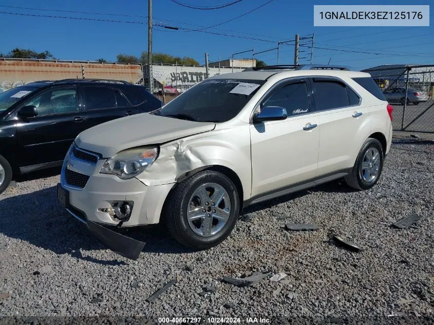 2014 Chevrolet Equinox Ltz VIN: 1GNALDEK3EZ125176 Lot: 40667297