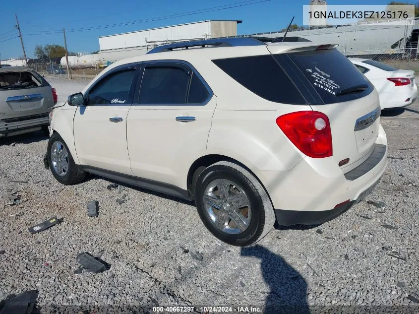 2014 Chevrolet Equinox Ltz VIN: 1GNALDEK3EZ125176 Lot: 40667297