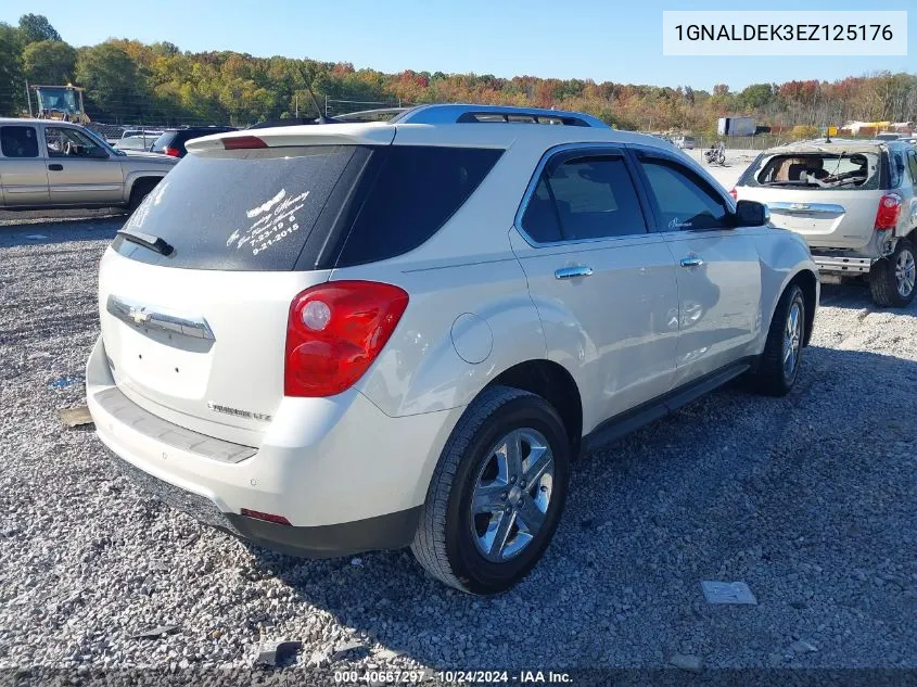 2014 Chevrolet Equinox Ltz VIN: 1GNALDEK3EZ125176 Lot: 40667297