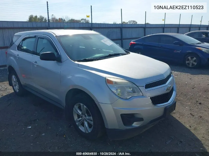 2014 Chevrolet Equinox Ls VIN: 1GNALAEK2EZ110523 Lot: 40684930