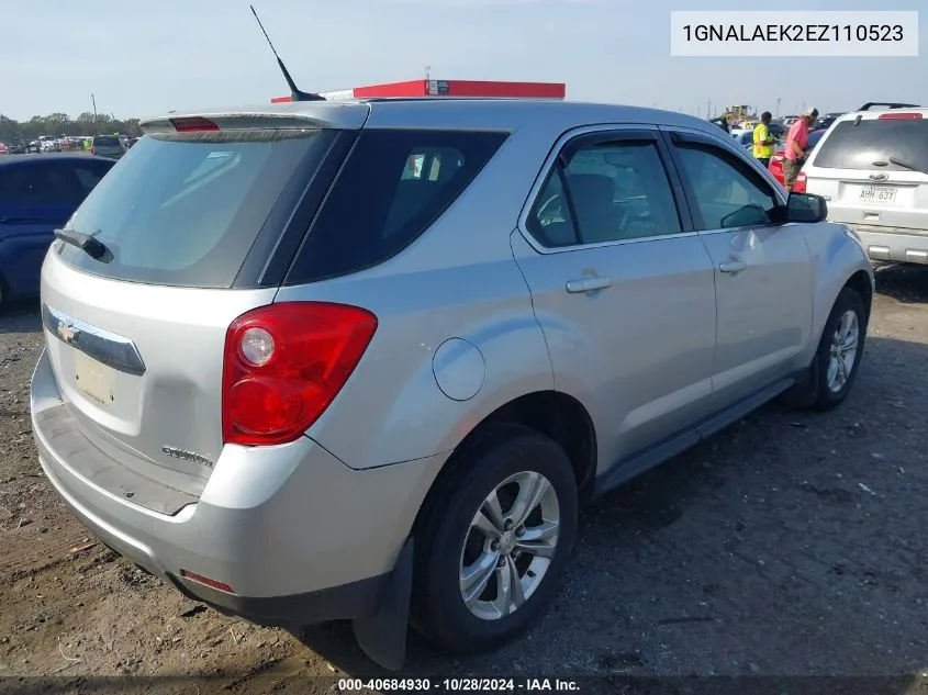 2014 Chevrolet Equinox Ls VIN: 1GNALAEK2EZ110523 Lot: 40684930