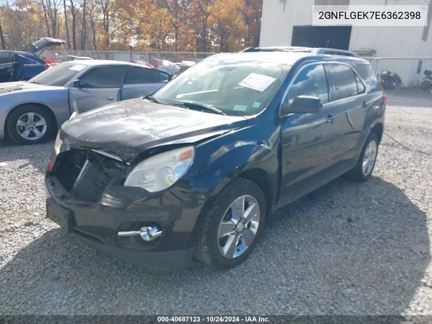 2014 Chevrolet Equinox 2Lt VIN: 2GNFLGEK7E6362398 Lot: 40687123