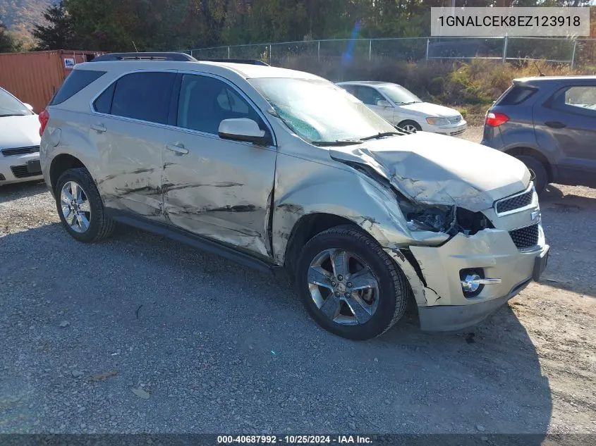 2014 Chevrolet Equinox 2Lt VIN: 1GNALCEK8EZ123918 Lot: 40687992