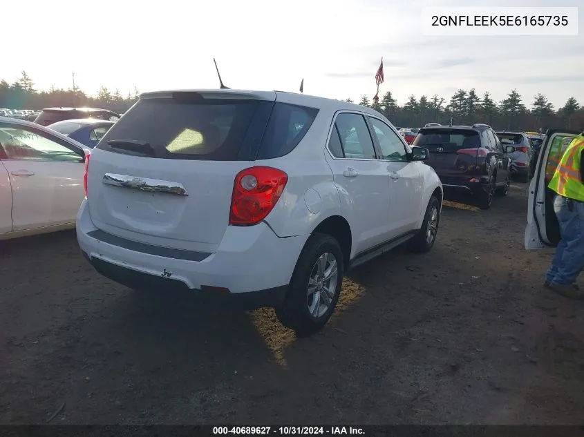 2014 Chevrolet Equinox Ls VIN: 2GNFLEEK5E6165735 Lot: 40689627