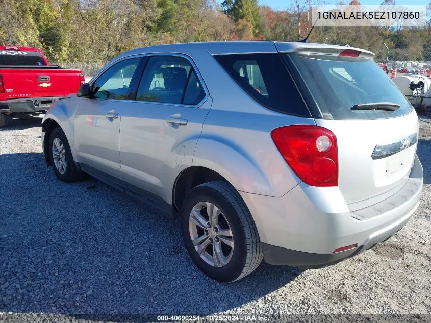 2014 Chevrolet Equinox Ls VIN: 1GNALAEK5EZ107860 Lot: 40690254