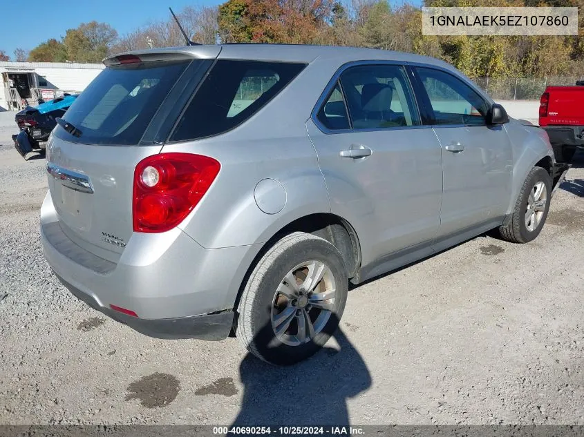 2014 Chevrolet Equinox Ls VIN: 1GNALAEK5EZ107860 Lot: 40690254