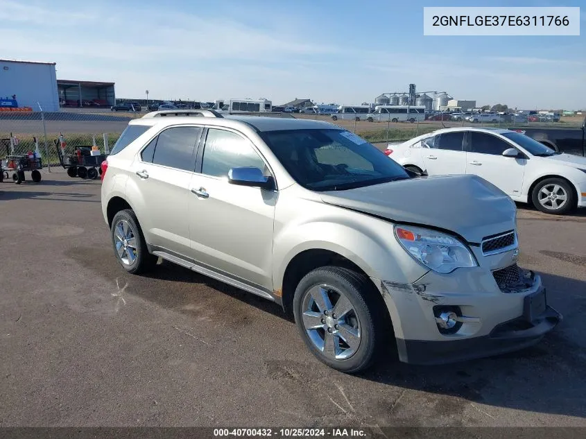 2014 Chevrolet Equinox 2Lt VIN: 2GNFLGE37E6311766 Lot: 40700432