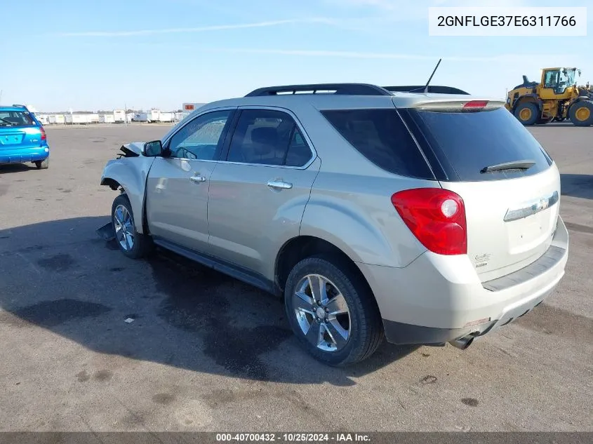 2014 Chevrolet Equinox 2Lt VIN: 2GNFLGE37E6311766 Lot: 40700432