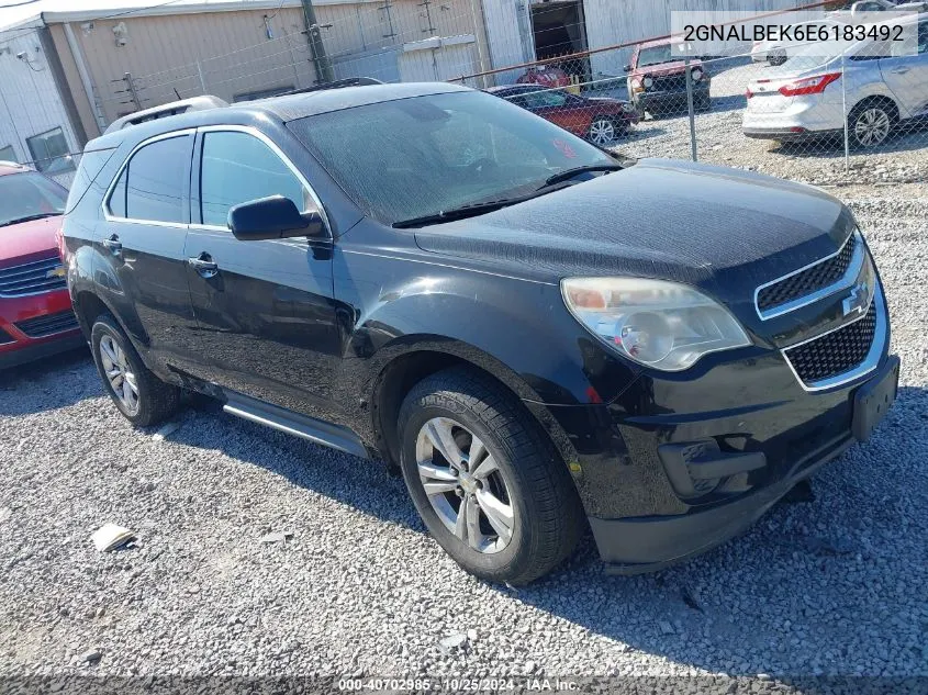 2014 Chevrolet Equinox 1Lt VIN: 2GNALBEK6E6183492 Lot: 40702985