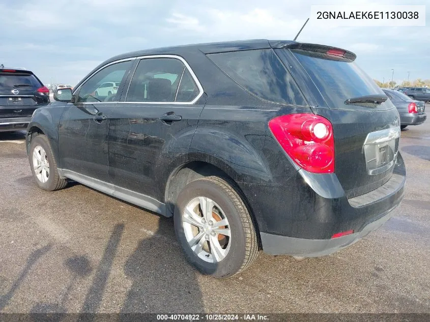 2GNALAEK6E1130038 2014 Chevrolet Equinox Ls