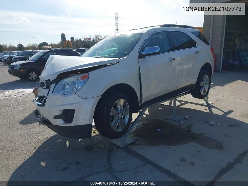 2014 Chevrolet Equinox 1Lt VIN: 1GNALBEK2EZ107773 Lot: 40707043