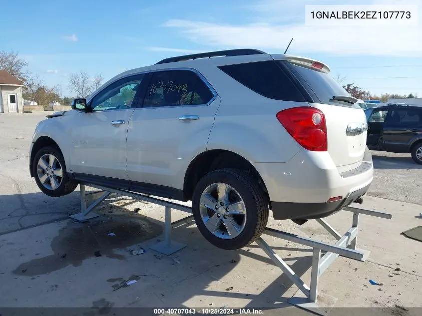 2014 Chevrolet Equinox 1Lt VIN: 1GNALBEK2EZ107773 Lot: 40707043