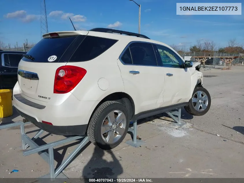 2014 Chevrolet Equinox 1Lt VIN: 1GNALBEK2EZ107773 Lot: 40707043