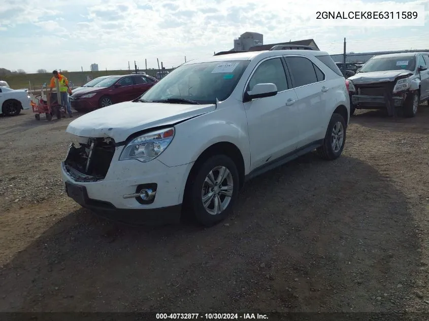 2014 Chevrolet Equinox 2Lt VIN: 2GNALCEK8E6311589 Lot: 40732877