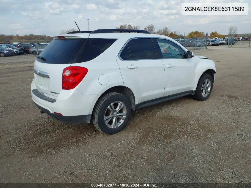 2014 Chevrolet Equinox 2Lt VIN: 2GNALCEK8E6311589 Lot: 40732877