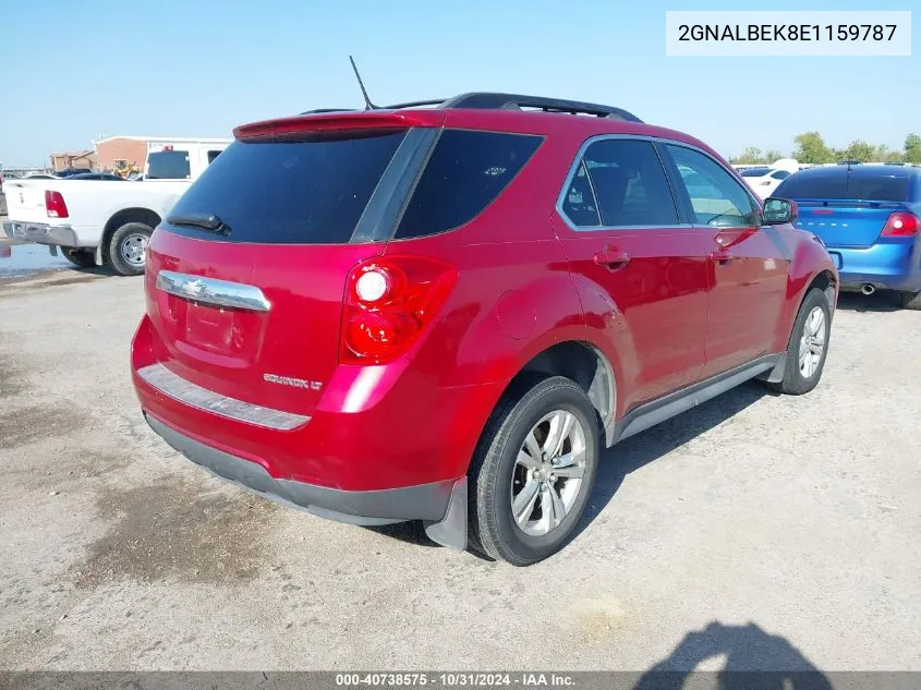 2014 Chevrolet Equinox 1Lt VIN: 2GNALBEK8E1159787 Lot: 40738575