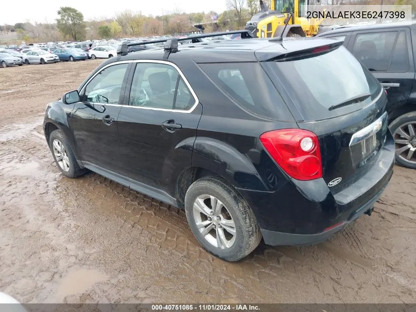 2014 Chevrolet Equinox Ls VIN: 2GNALAEK3E6247398 Lot: 40751085