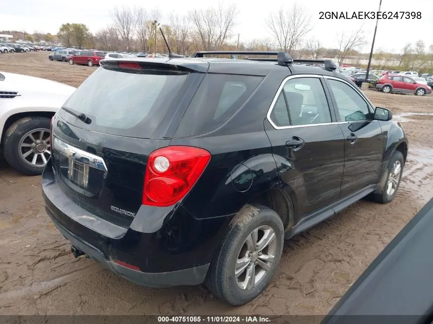 2014 Chevrolet Equinox Ls VIN: 2GNALAEK3E6247398 Lot: 40751085