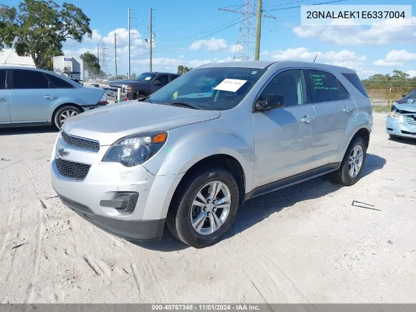 2014 Chevrolet Equinox Ls VIN: 2GNALAEK1E6337004 Lot: 40767348