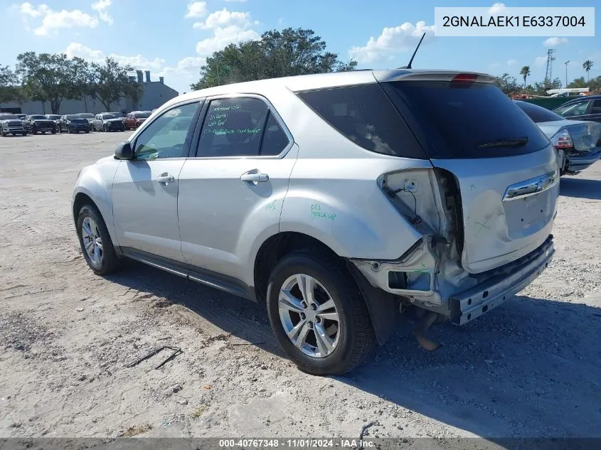 2014 Chevrolet Equinox Ls VIN: 2GNALAEK1E6337004 Lot: 40767348