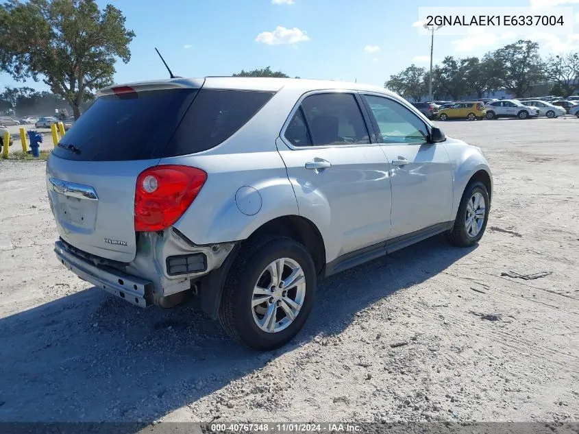 2014 Chevrolet Equinox Ls VIN: 2GNALAEK1E6337004 Lot: 40767348