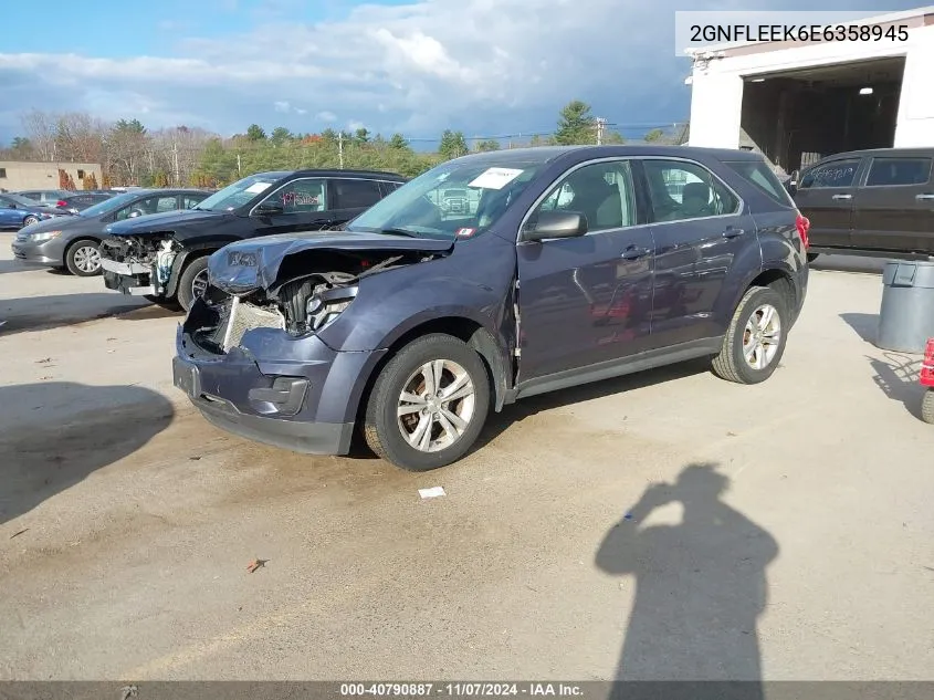 2GNFLEEK6E6358945 2014 Chevrolet Equinox Ls