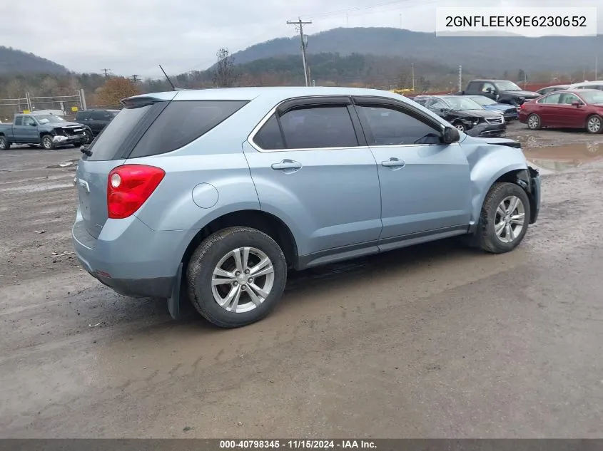 2014 Chevrolet Equinox Ls VIN: 2GNFLEEK9E6230652 Lot: 40798345