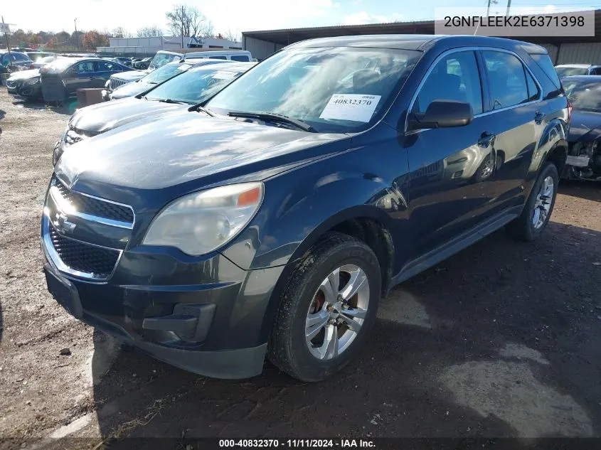 2014 Chevrolet Equinox Ls VIN: 2GNFLEEK2E6371398 Lot: 40832370