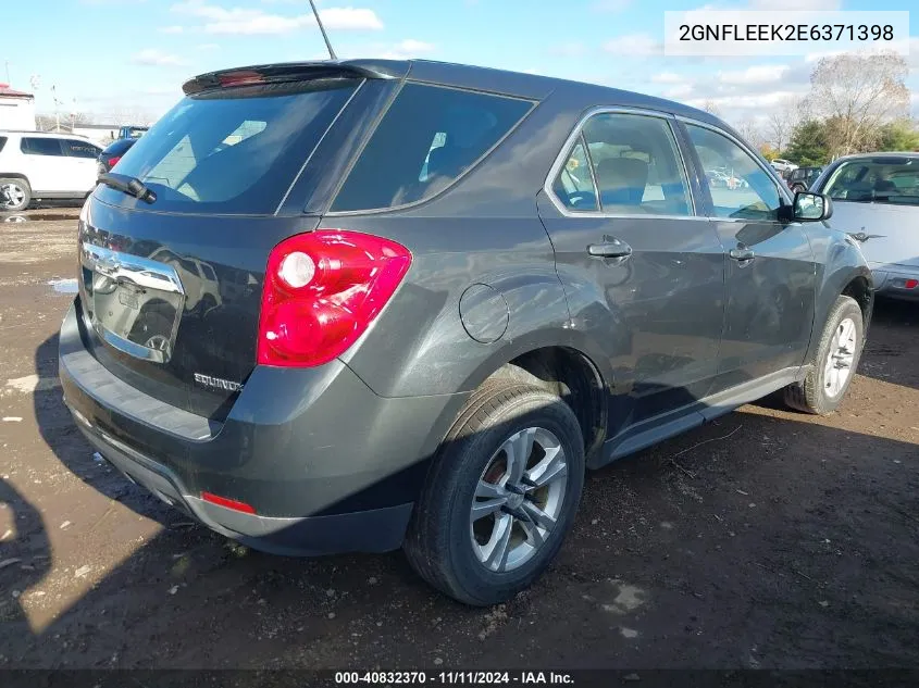 2014 Chevrolet Equinox Ls VIN: 2GNFLEEK2E6371398 Lot: 40832370