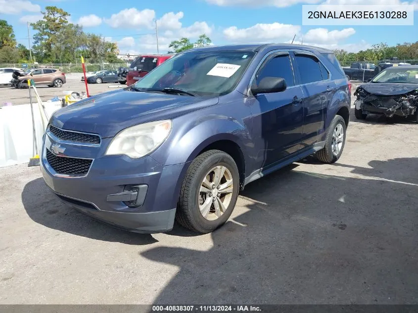 2014 Chevrolet Equinox Ls VIN: 2GNALAEK3E6130288 Lot: 40838307