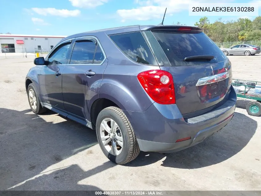 2014 Chevrolet Equinox Ls VIN: 2GNALAEK3E6130288 Lot: 40838307