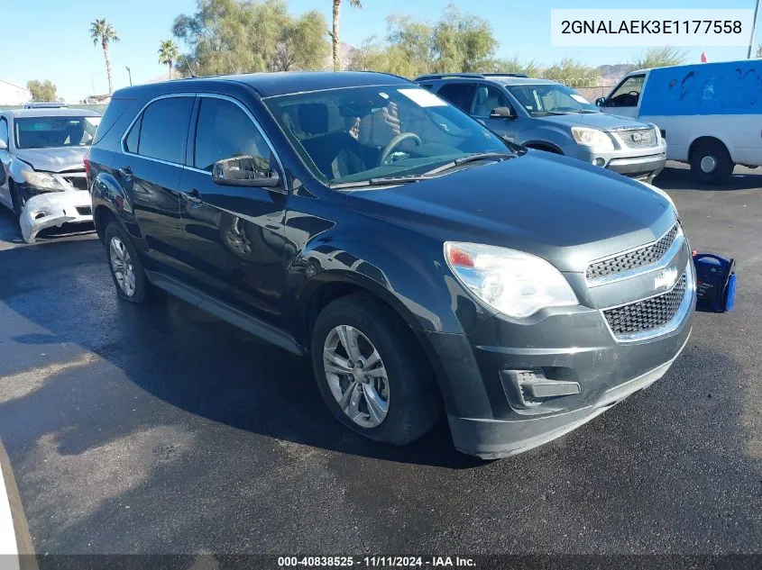 2014 Chevrolet Equinox Ls VIN: 2GNALAEK3E1177558 Lot: 40838525